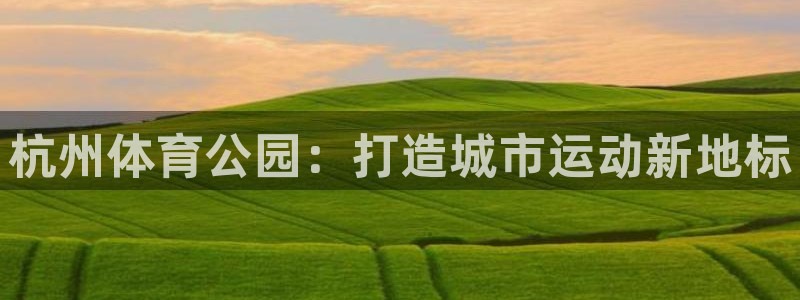 意昂平台体育：杭州体育公园：打造城市运动新地标
